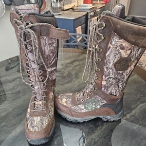 Magellan Outdoors Brown Camouflage Tall Lace-Up Hunting Boots